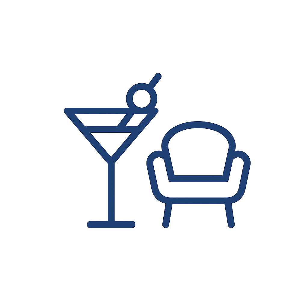 Lounge social y cocina abierta